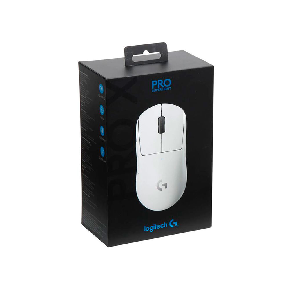Mouse Logitech G Pro X Superlight Wireless 25K Hero en color blanco - Ligero y rápido para gamers