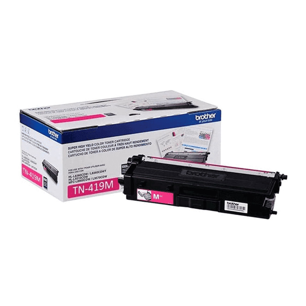 Toner Brother TN-419M Magenta de alta capacidad – 9000 páginas para impresoras láser