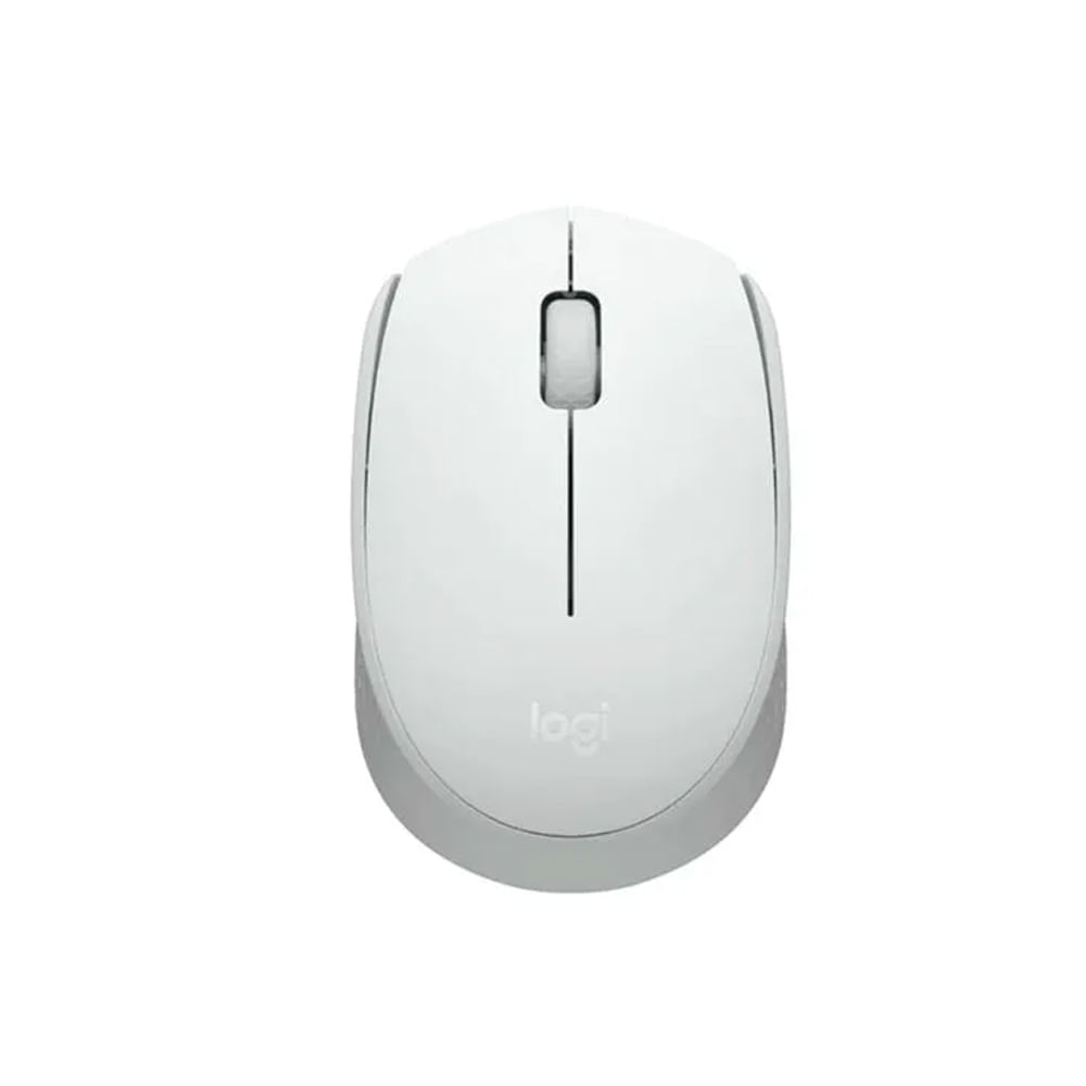 Mouse inalámbrico Logitech M170 blanco, diseño ergonómico y conexión fácil por USB.