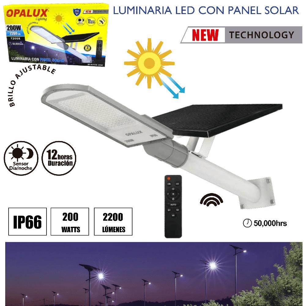 LUMINARIA LED CON PANEL SOLAR