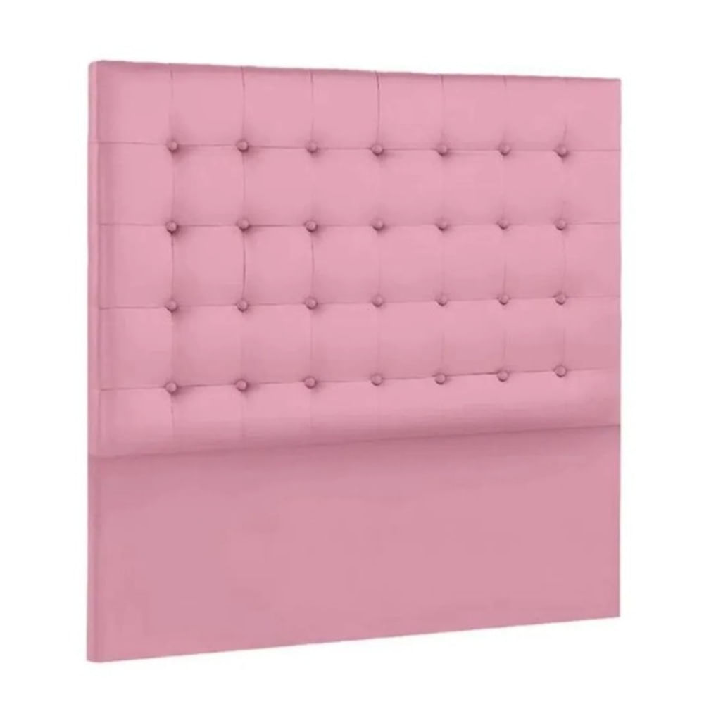 Cabecera a botones Dos Plazas Color Rosado - Tela