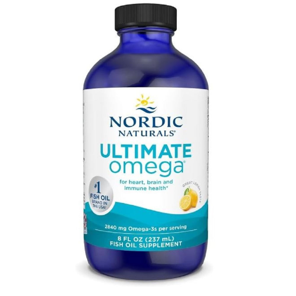 Nordic Naturals Ultimate Omega 2840mg Omega 3 Premium EPA DHA 237ml sabor limón