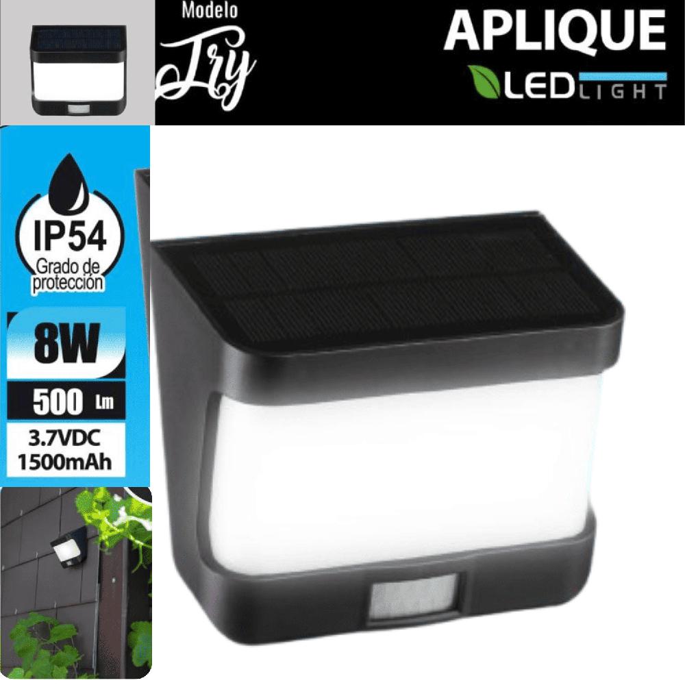 APLIQUE DE PARED LED SOLAR JARDINERO