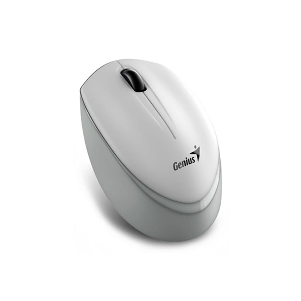 Mouse Genius NX-7009 inalámbrico BlueEye ergonómico en color blanco y gris - Confort y precisión