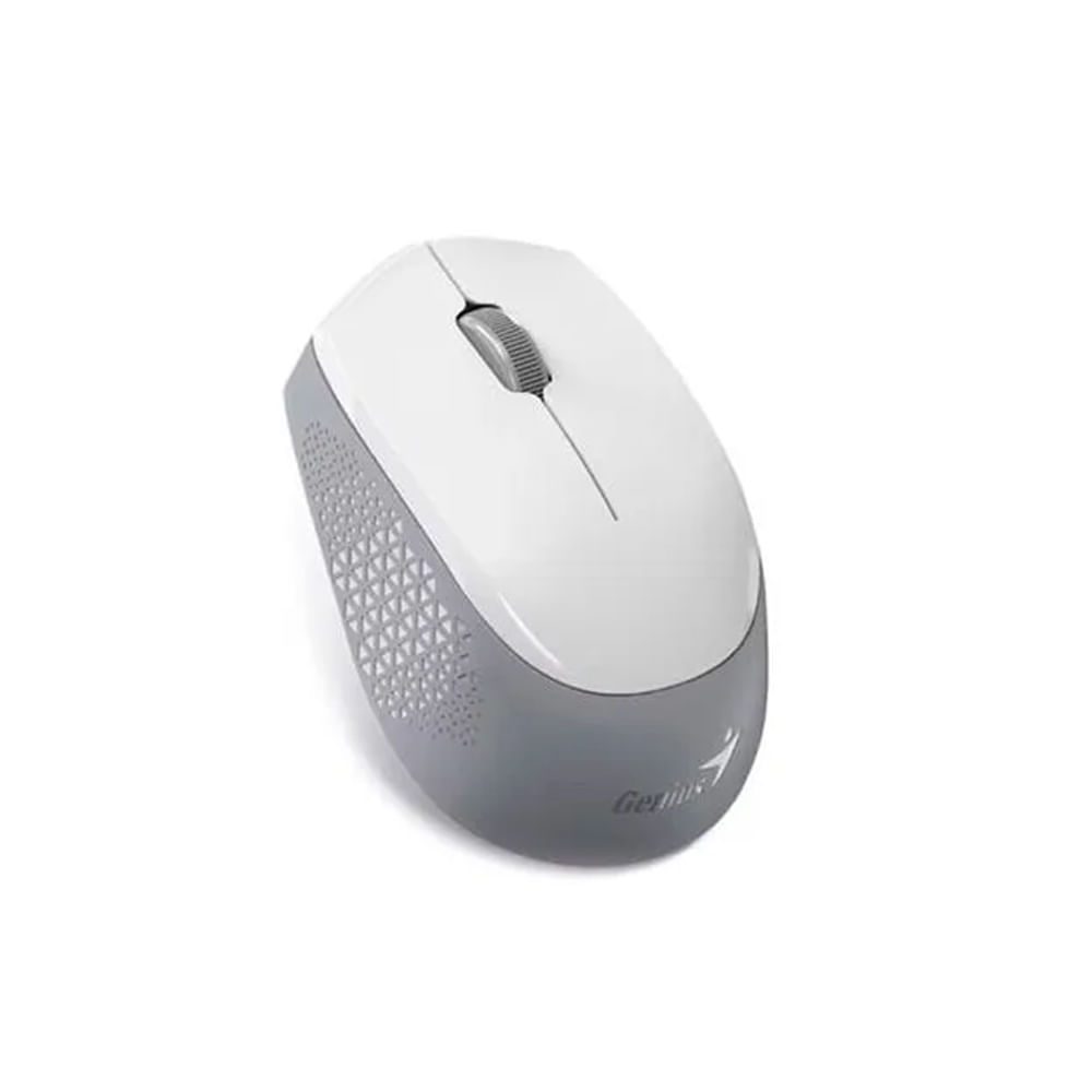 Mouse Genius NX-8000S Bluetooth ergonómico blanco/gris, silencioso y de alta precisión