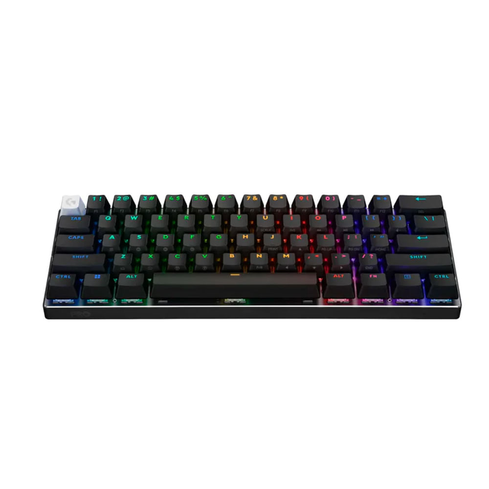 Teclado Gaming Logitech Pro X 60% RGB Lightspeed Bluetooth y Wireless - Negro, Alta Velocidad