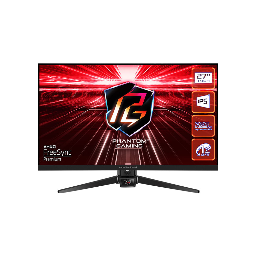 Monitor Asrock Phantom Gaming 27"" FHD 165Hz 1ms - Pantalla rápida para juegos