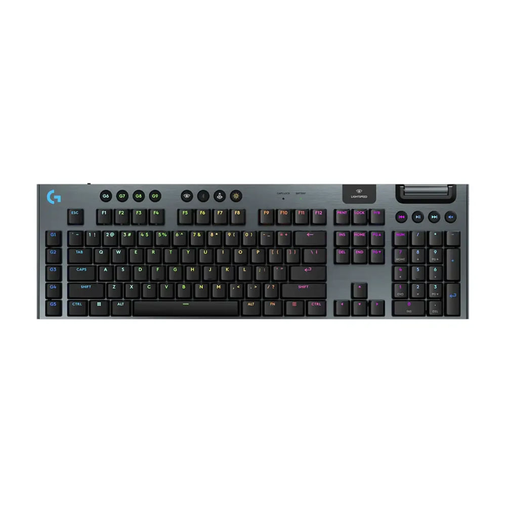 Teclado Logitech G915 X Lightspeed/Bluetooth, RGB, Keycontrol, Negro - Rendimiento Avanzado