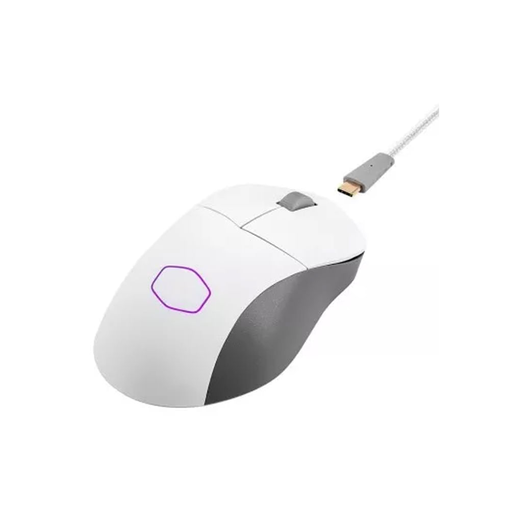 Mouse gaming Cooler Master MM731 inalámbrico de 19K DPI en color blanco con Bluetooth