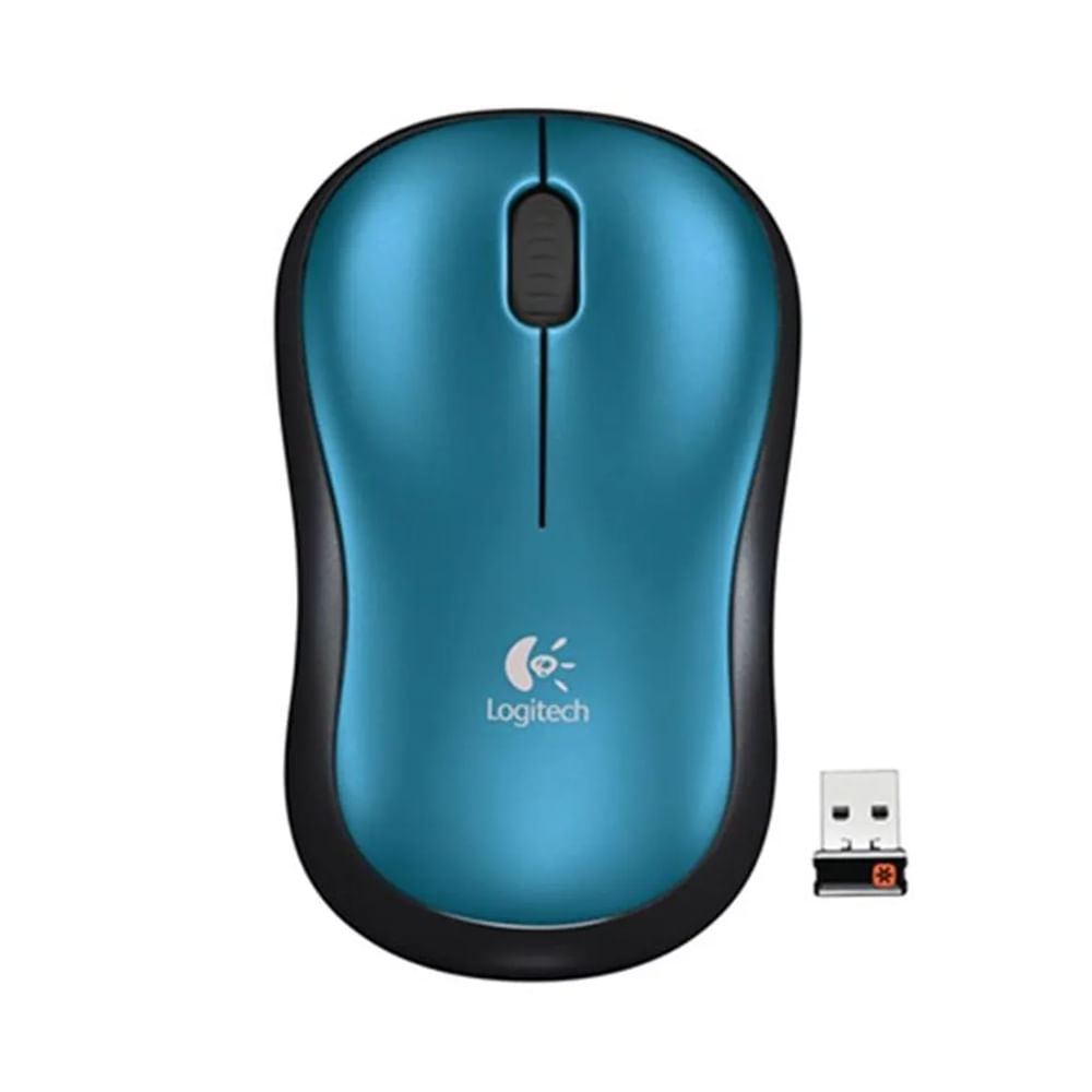 Mouse Logitech M185 inalámbrico azul - diseño ergonómico y conexión sin cables eficiente