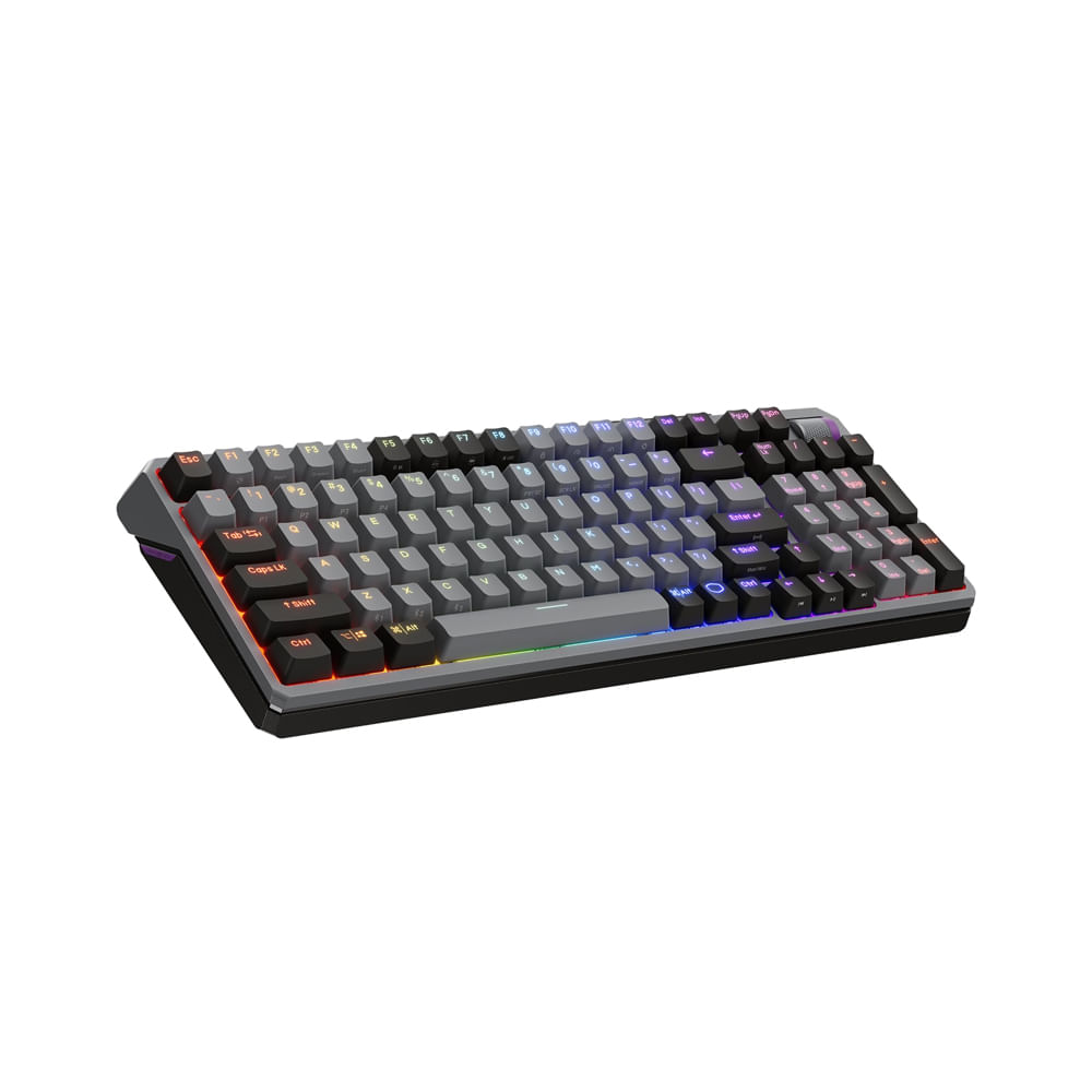 Teclado Cooler Master MK770 mecánico para gamers, negro y gris, retroiluminado, diseño ergonómico