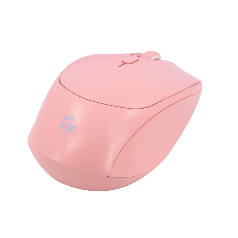 Mouse óptico TEROS TE-1226S rosado, 4 botones, sensores ajustables de 800 a 1600 DPI, conexión USB