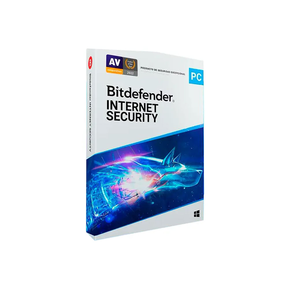 Bitdefender Internet Security 15 meses -  para 1 PC + 1 adicional, protección avanzada onli