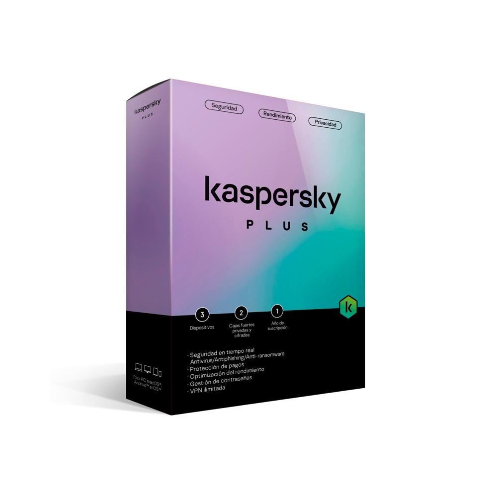 Kaspersky Plus Edition - 1 Año para 3 Dispositivos, Protección Eficaz y Sencilla