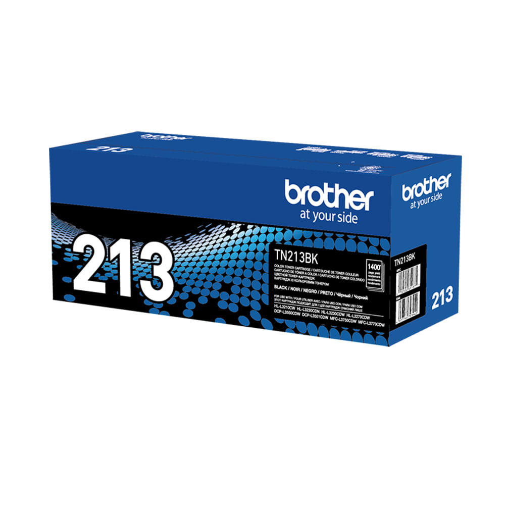 Tóner Brother TN-213BK negro compatible con impresoras HLL3270CDW y más, 1400 páginas.