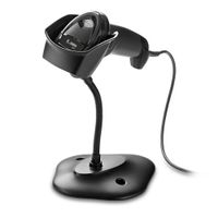Lector de códigos de barras Zebra DS2208 1D/2D negro, cableado, con USB y soporte incluidos