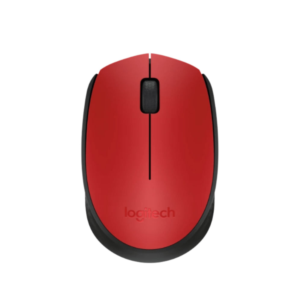 Mouse inalámbrico Logitech M170 rojo con cómoda ergonomía y conexión fiable