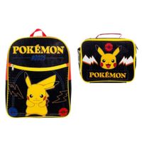 Duo Mochila y lonchera Pikachu Negro Oficio POKEMON