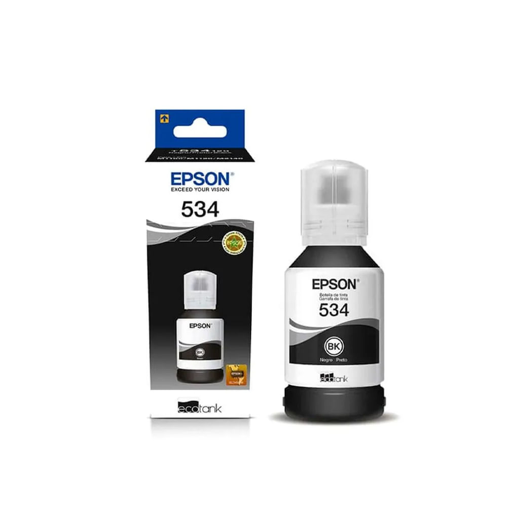 Tinta Epson 534 de 120ml - Negro, alto rendimiento para impresoras, calidad excepcional en cada imp