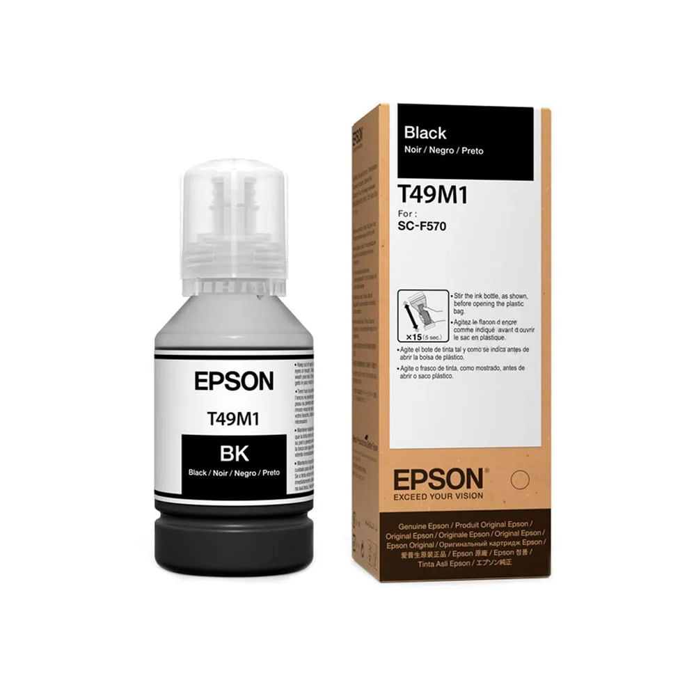 Tinta Epson T49M1 Black 140ml para impresionantes resultados en impresoras de inyección