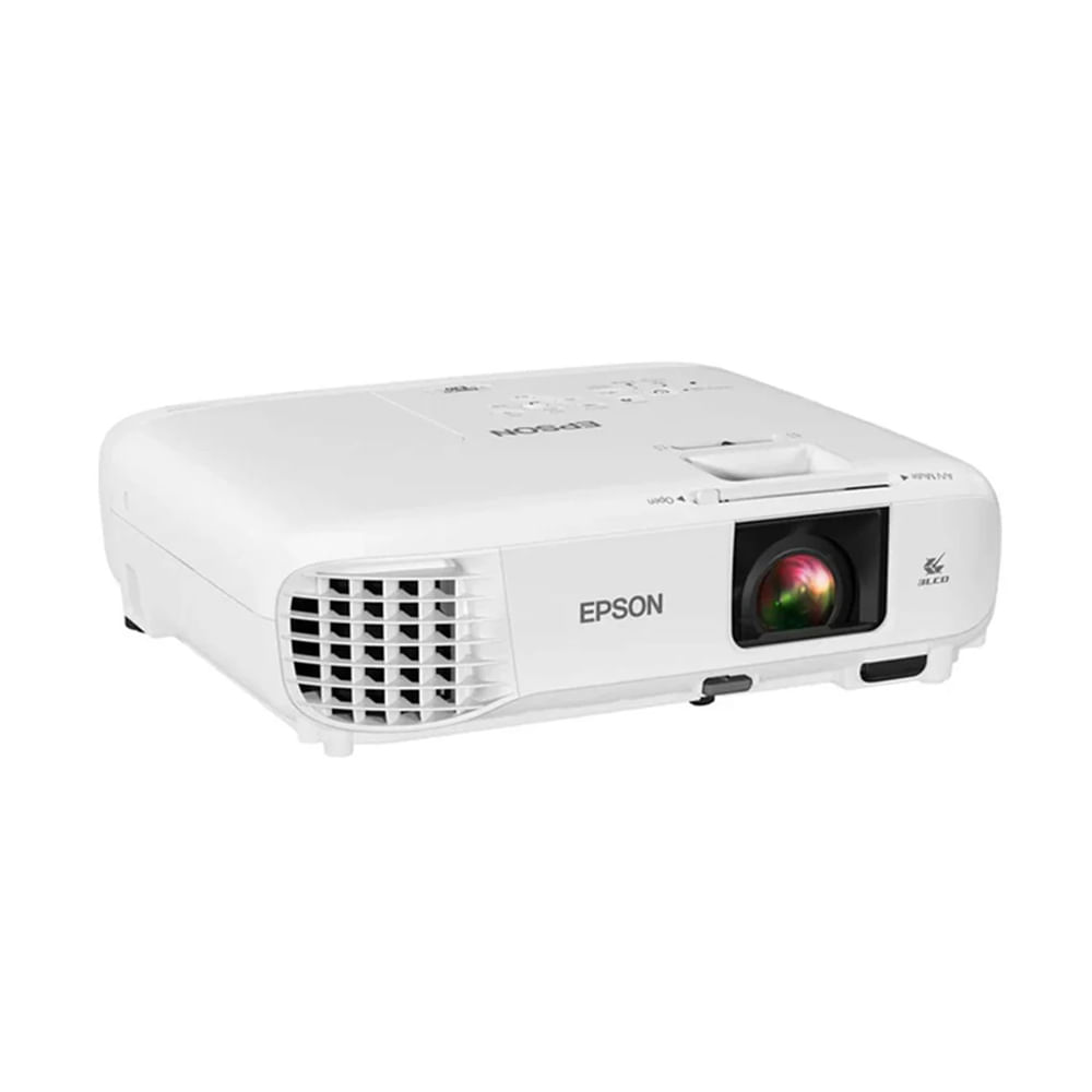 Epson PowerLite E20, proyector portátil 3LCD XGA 3400 lúmenes, color blanco, ideal para presentacio