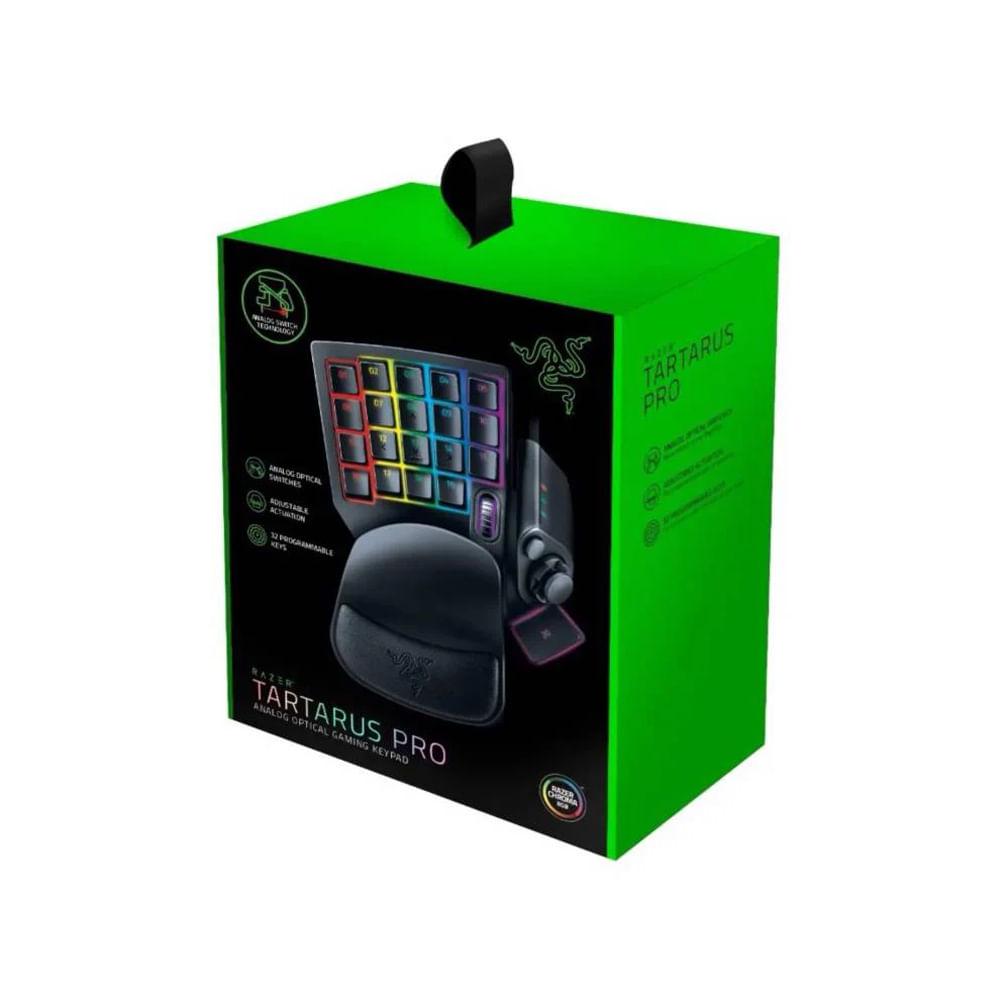 Teclado Razer Tartarus Pro con switches analógicos, retroiluminación Chroma y color negro