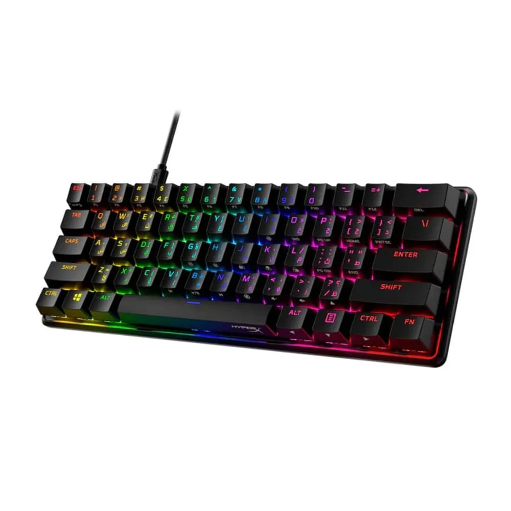 Teclado mecánico HyperX Alloy Origins 60 - Retroiluminado, USB-C, QWERTY, Interruptor HyperX Red
