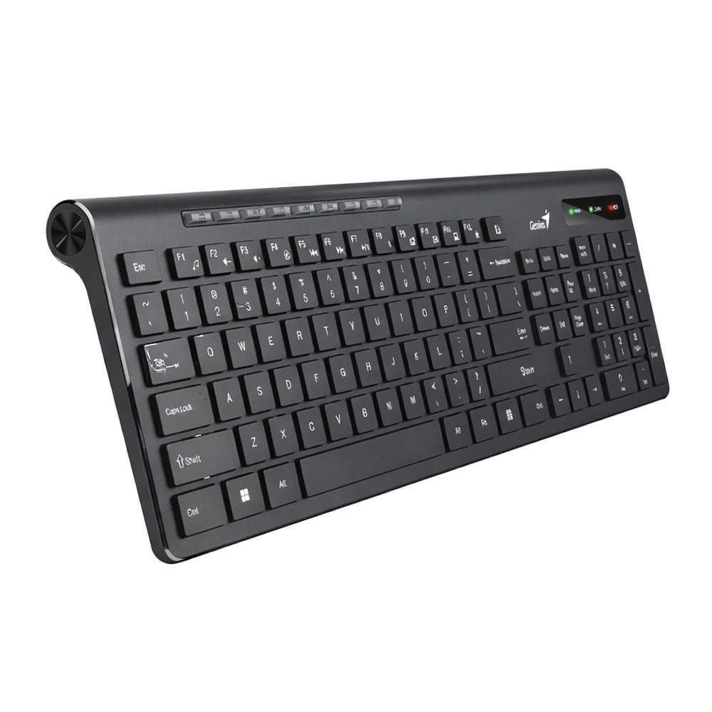 Teclado Genius Slimstar 7230 inalámbrico multimedia negro - diseño delgado y elegante