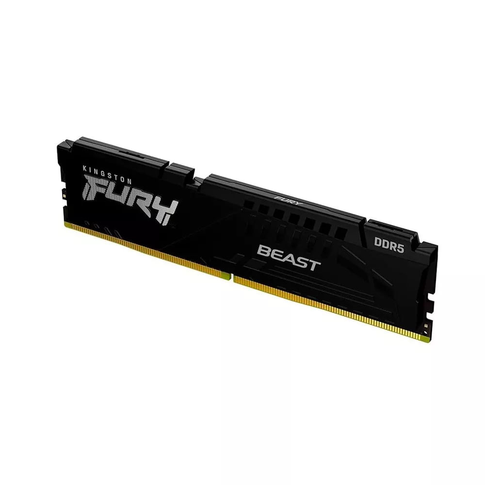Memoria RAM Kingston FURY Beast 16GB DDR5-5600 para PC, CL40, DIMM, alto rendimiento y confiable.