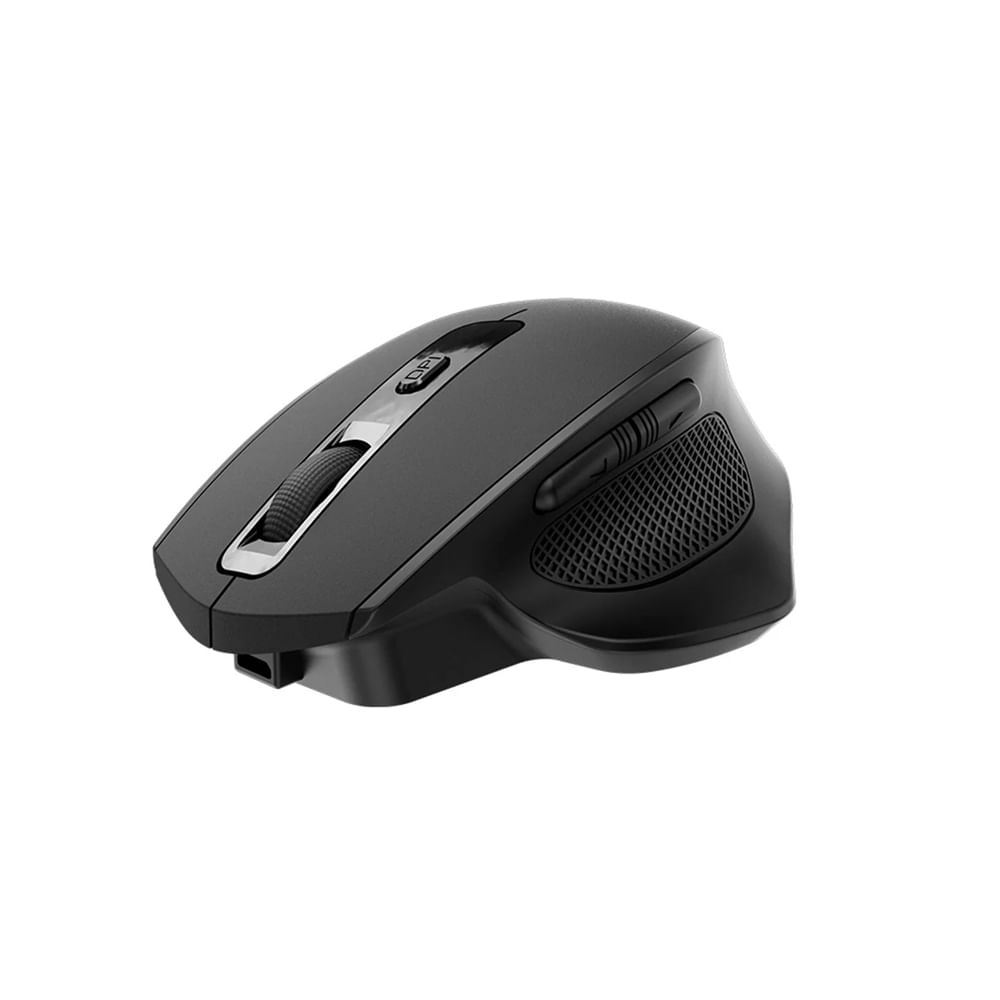 Mouse inalámbrico Klip Xtreme de 2.4 GHz, recargable, 6 botones y diseño ergonómico.