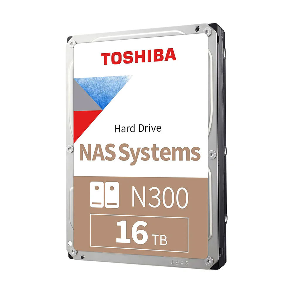 Disco Duro Interno Toshiba N300 de 16TB, 7200rpm, SATA 3.5” para NAS y servidores - 281MB/s