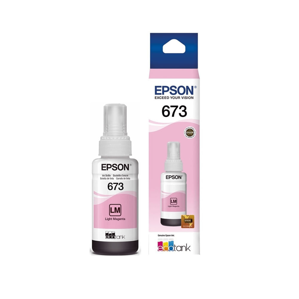 Tinta Magenta Claro Epson T673 - Recarga Original para Impresoras de Alta Calidad