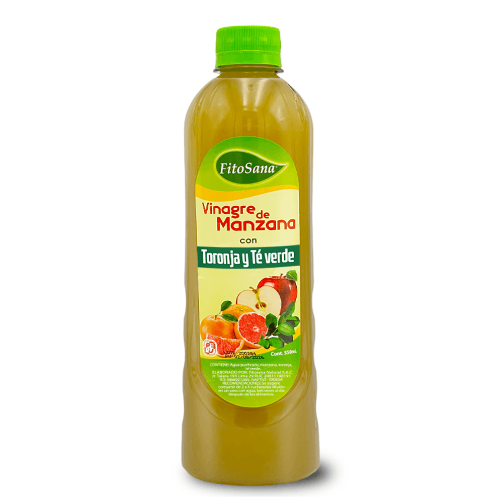 Vinagre de Manzana con L-Carnitina y Te Verde Fitosana 550ml | plazaVea