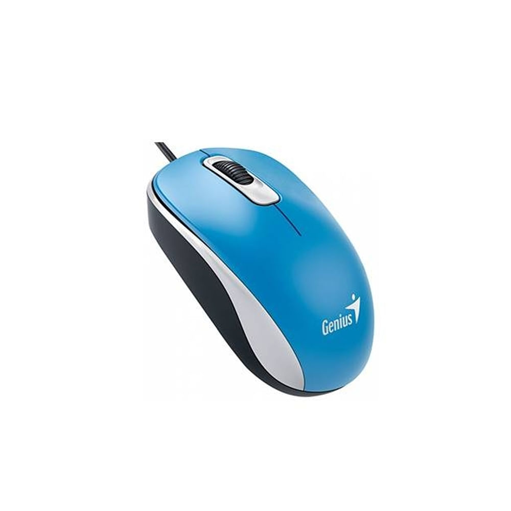 Mouse Genius DX-110 óptico USB 1000 DPI color azul para una navegación precisa y cómoda