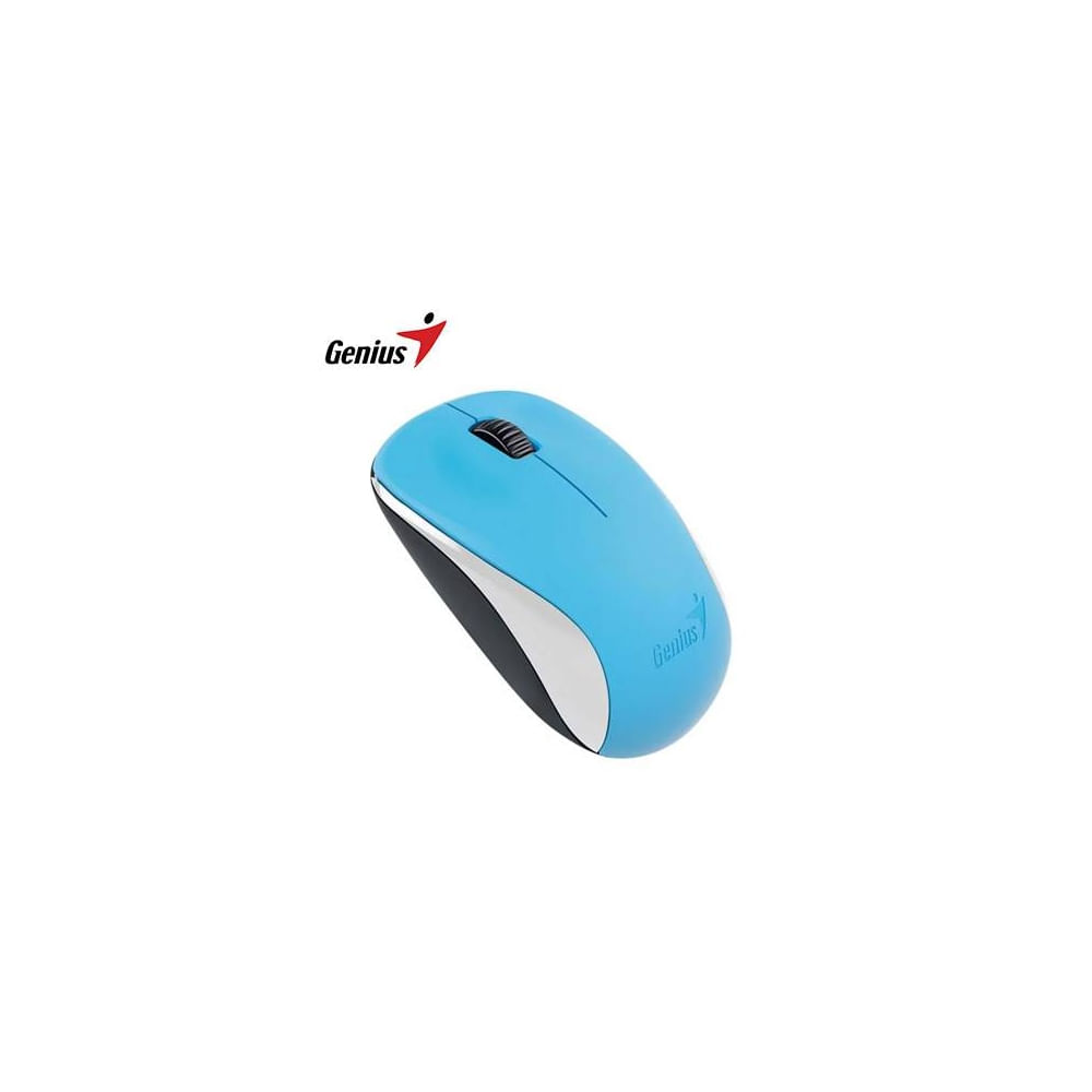 Mouse inalámbrico Genius NX-7000 BlueEye, diseño ergonómico y tecnología de precisión, color azul