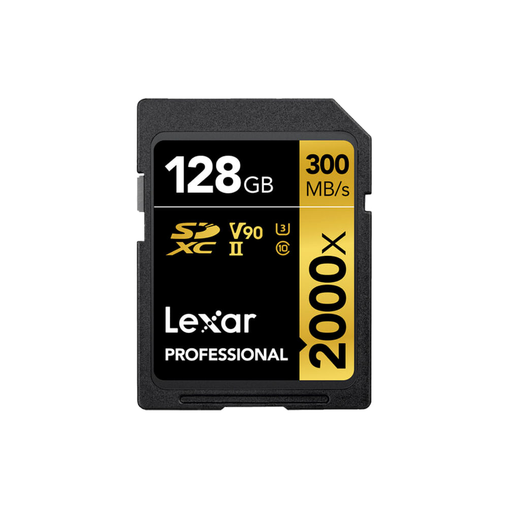 Memoria SD Lexar Professional 128GB GOLD V90 - R300mb - W260mb
