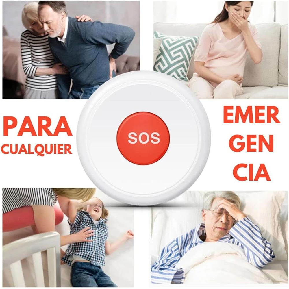 Botón de Pánico SOS Inteligente WiFi App Smart Life PST-SOS-01 para Adultos Mayores