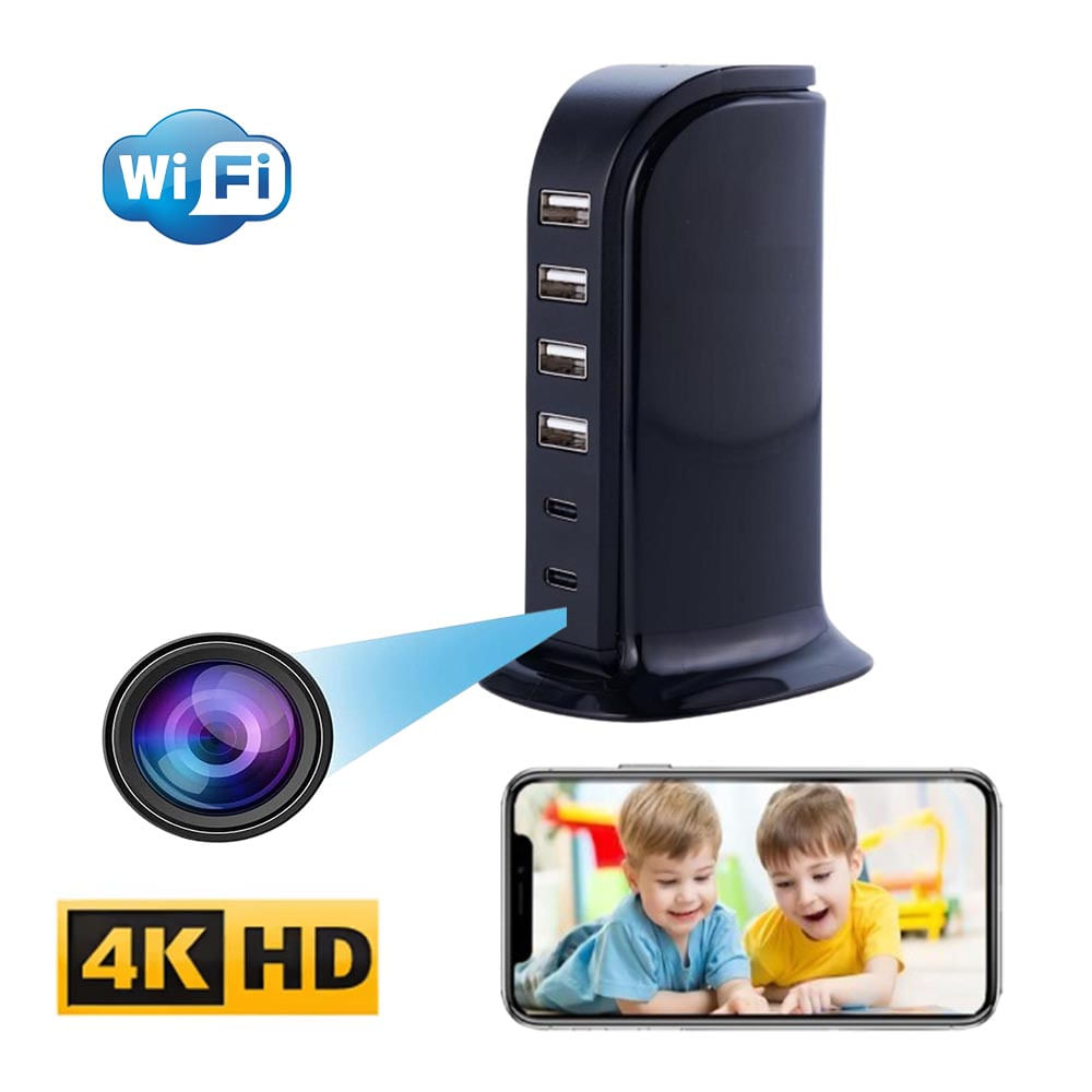 Cámara Espía Wifi HUB Tipo Torre Usb y Tipo C WC001 Deteccioón de Movimiento