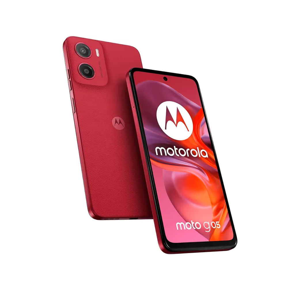 Smartphone Motorola Moto G05, 64GB, 4G, Pantalla 6.7"" HD+, 4GB RAM, Cámara 50MP, Rojo Ciruela
