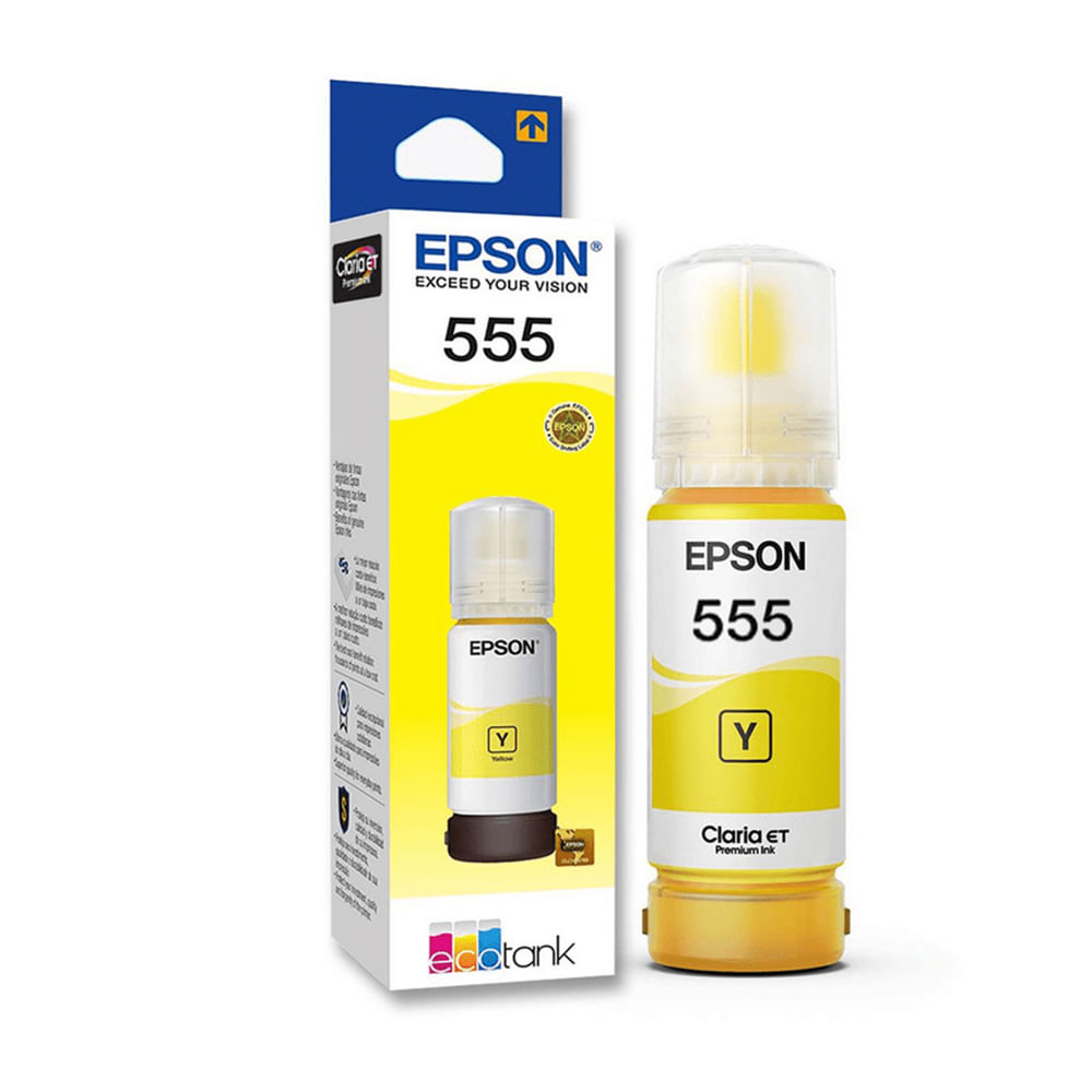 Tinta amarilla Epson 555 para impresoras  Alta capacidad calidad de impresión superior