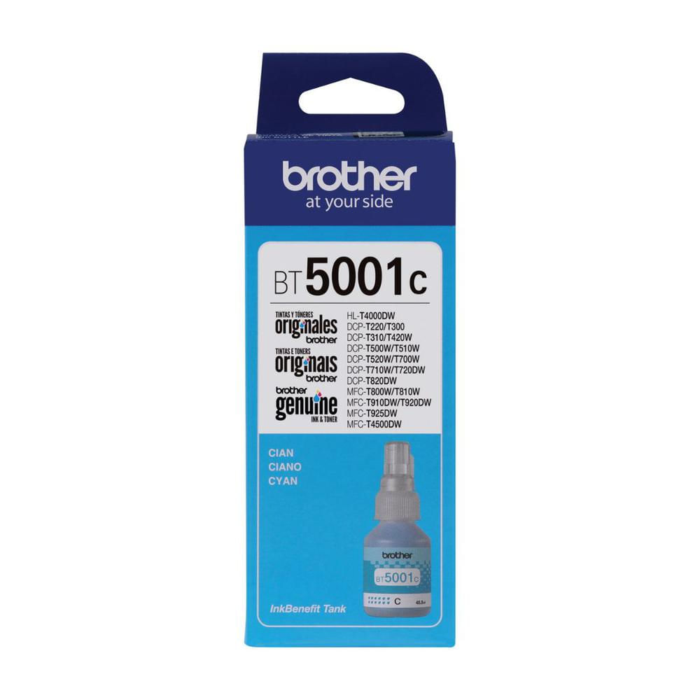 Tinta Brother BT5001C Cyan para DCP-T300, DCP-T500W y DCP-T700W - Excelente Calidad de Impresión