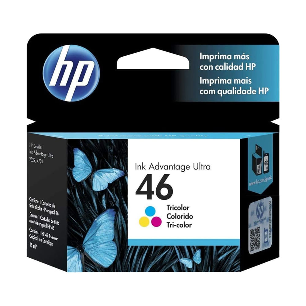 Cartucho de tinta HP 46 tricolor original para impresoras - Alta calidad de impresión