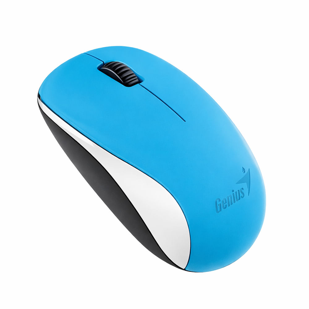 Mouse Genius NX-7000 inalámbrico, diseño azul ergonómico y precisión óptima para tu PC