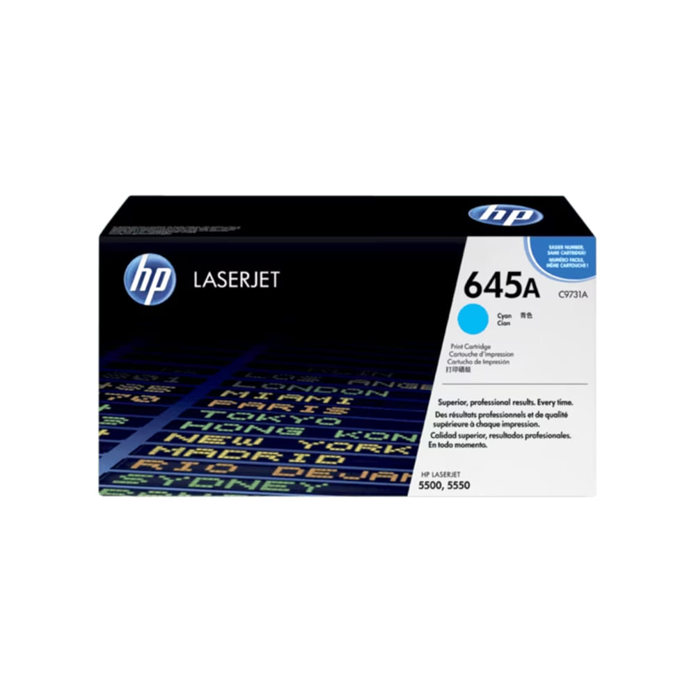 Cartucho de Tóner HP 645A Cián para Color LaserJet 5500/5550 - Excelente Calidad de Impresión