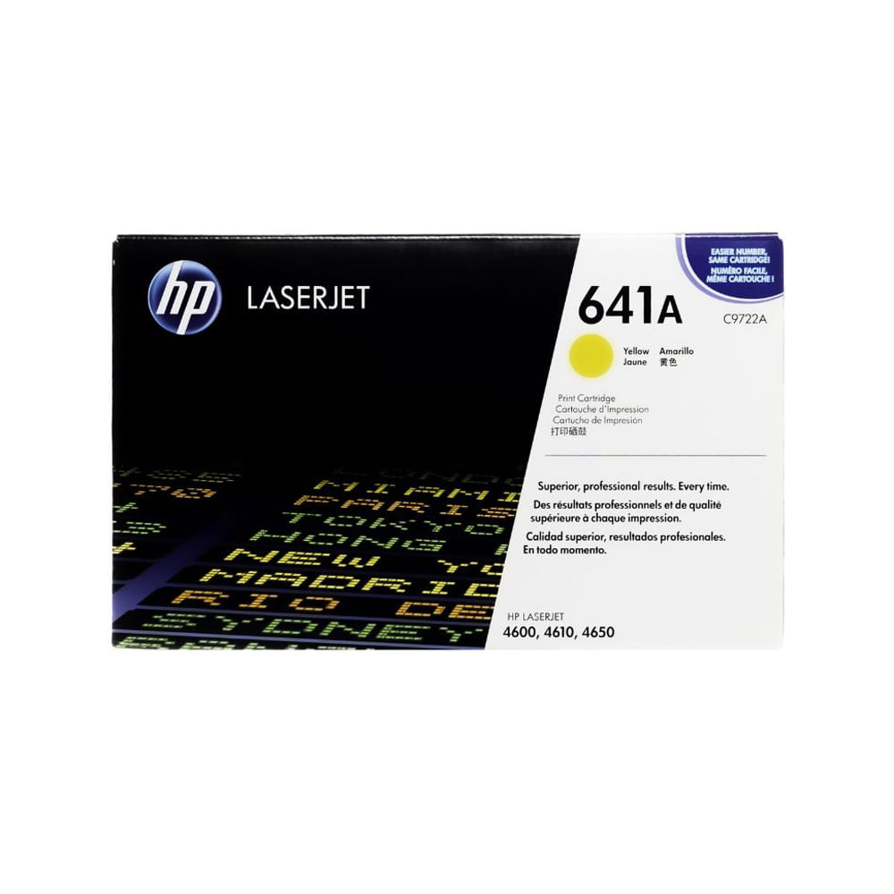 Tóner HP 641A Amarillo para LaserJet 4600, 4610 y 4650 - Rendimiento de impresión superior