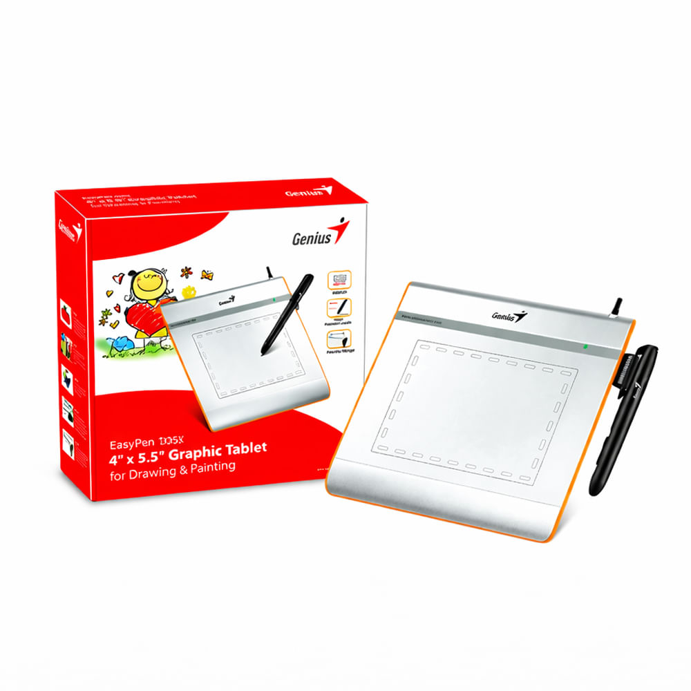Tableta gráfica Genius Easy Pen i405X 4x5.5"" - Ideal para dibujo y diseño digital