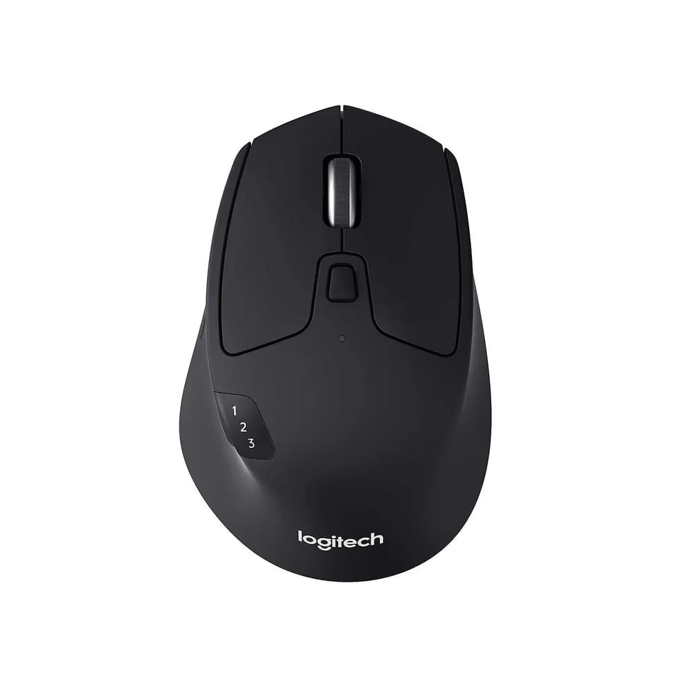 Mouse Logitech M720 Triathlon Multi-Dispositivo, Bluetooth y Wireless, Color Negro, Ergonomía Perfe