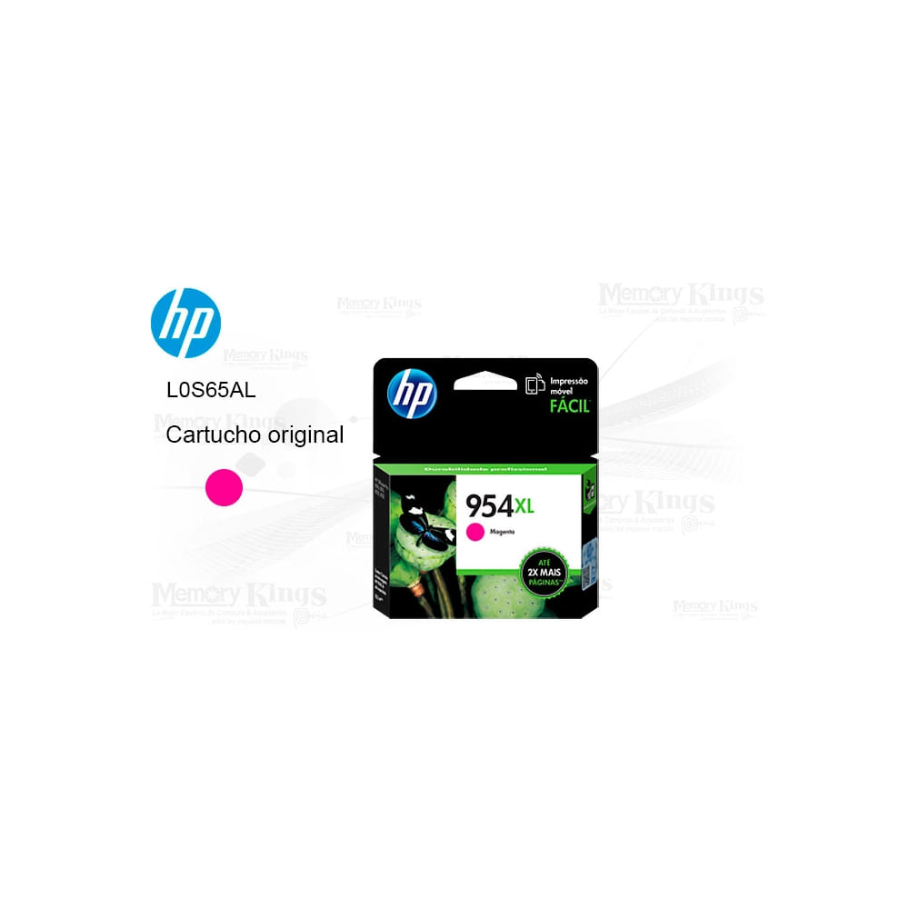 Cartucho de tinta HP 954XL Magenta original de alta capacidad para impresiones vibrantes y duradera
