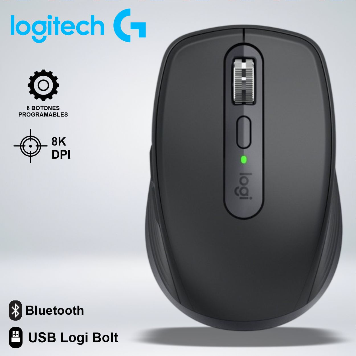MOUSE LOGITECH MX ANYWHERE 3S BLUETOOTH WIRELESS 8K DPI USB-C CARGA RAPIDA
