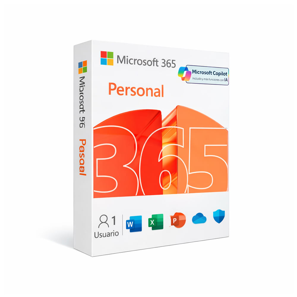 Microsoft Office 365 Personal para 1 usuario - Suscripción digital para productividad en casa y ofi
